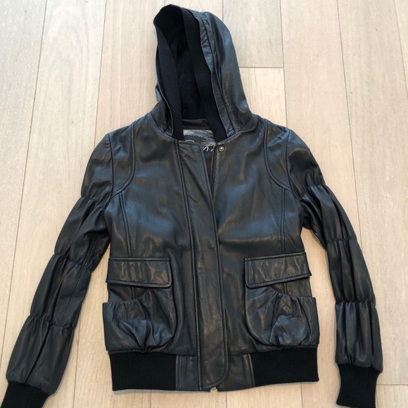 Roni Rabl Jackets & Blazers - Retro Roni Nyc black leather hoodie